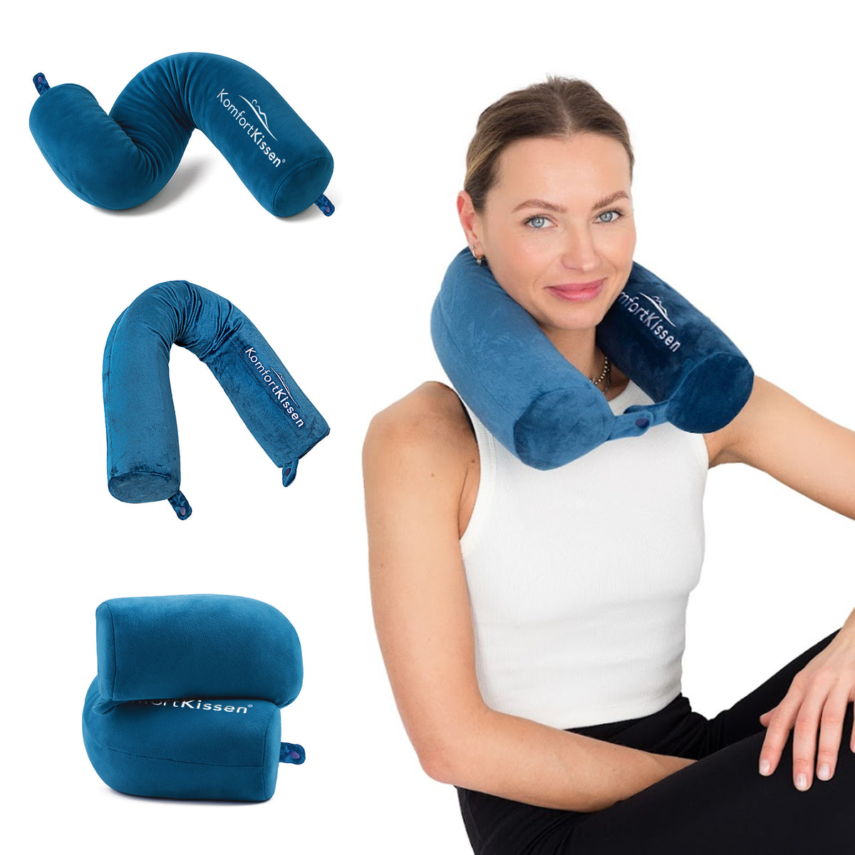 Ergonomische Rolle – Flexibles Klappkissen mit Memory-Schaum –